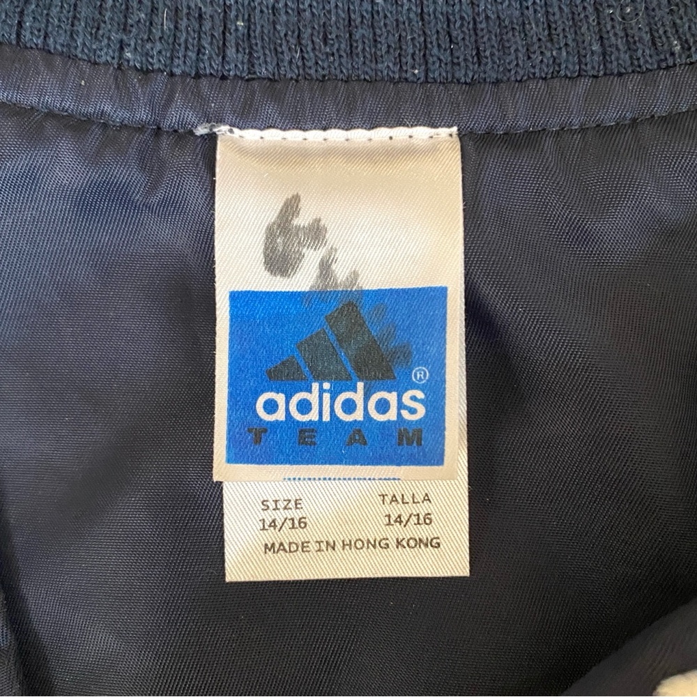 Adidas Men’s Michigan Wolverine Vintage Blue Yellow SZ 14/16 College Y2K Jacket - Picture 11 of 14